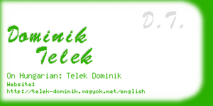 dominik telek business card